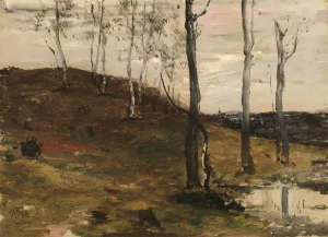 Hillside with Trees by William Morris Hunt Oil Painting