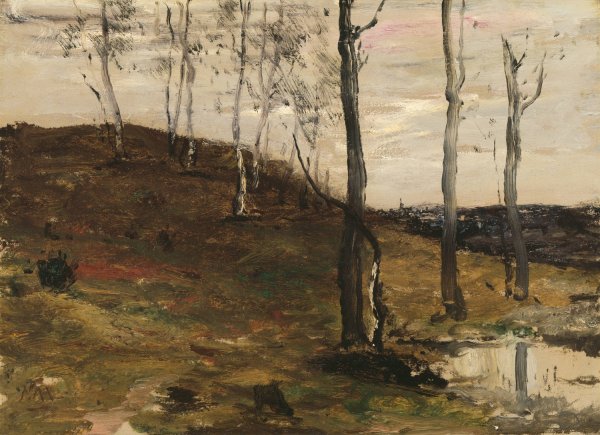 Main Product Photo of Hillside with Trees  Painting by William Morris Hunt