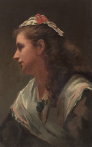 His First Model-Miss Russell by William Morris Hunt Oil Painting