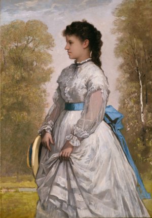 Portrait of Agnes Elizabeth Claflin by William Morris Hunt Oil Painting