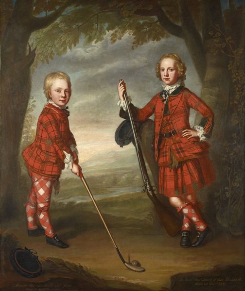 Main Product Photo of Sir James Macdonald 1741 - 1765 and Sir Alexander Macdonald 1744 - 1810 Painting by William Mosman
