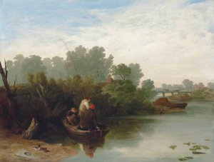 Boys Fishing by William Mulready Oil Painting