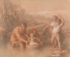 Drawing for The First Voyage by William Mulready Oil Painting