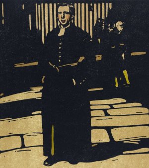 London Types,Bluecoat Boy by William Nicholson Oil Painting