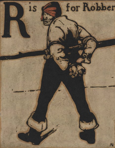 Main Product Photo of R is Robber  Painting by William Nicholson