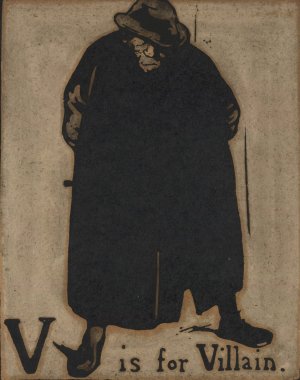 V is for Villain by William Nicholson Oil Painting