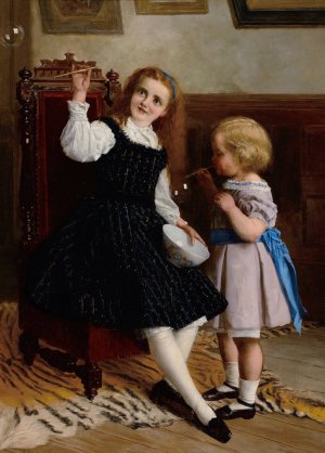 Bubbles by William Oliver Oil Painting