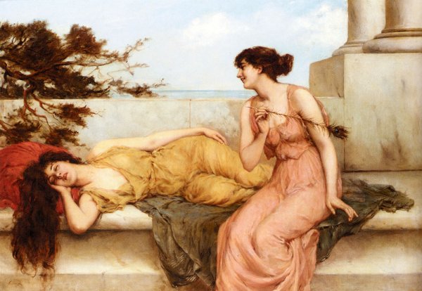 Main Product Photo of Mediteranean Beauties Painting by William Oliver