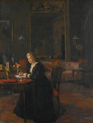 Portrait Interior; Louisa Caroline Elizabeth Hamilton by William Orpen Oil Painting