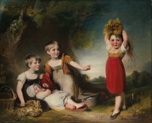 The Grandchildren of Sir William Heathcote, 3rd Baronet by William Owen Oil Painting