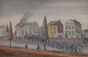 Fighting a Fire by William P. Chappel Oil Painting
