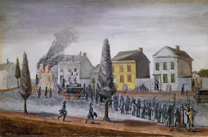 Fighting a Fire by William P. Chappel - Oil Painting Reproduction