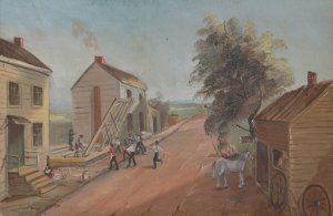 House Raising by William P. Chappel Oil Painting