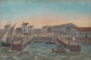 Old Ferry Stairs by William P. Chappel Oil Painting