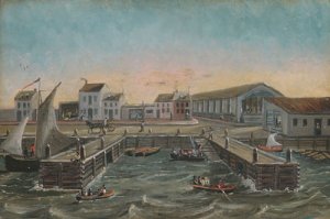 Old Ferry Stairs by William P. Chappel Oil Painting