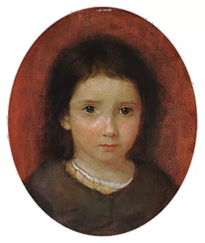 Daughter of William Page possibly Anne Page by William Page - Oil Painting Reproduction