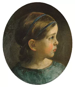 Daughter of William Page probably Mary Page by William Page Oil Painting