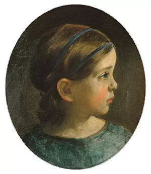 Daughter of William Page probably Mary Page Oil painting by William Page
