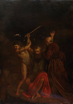 Moses, Aaron and Hur on Mount Horeb by William Page Oil Painting