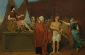 Quarrel of Achilles and Agamemnon by William Page Oil Painting