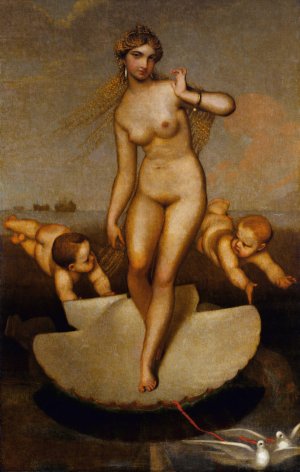 Venus Guiding Eneas and The Trojans To The Latin Shore by William Page Oil Painting