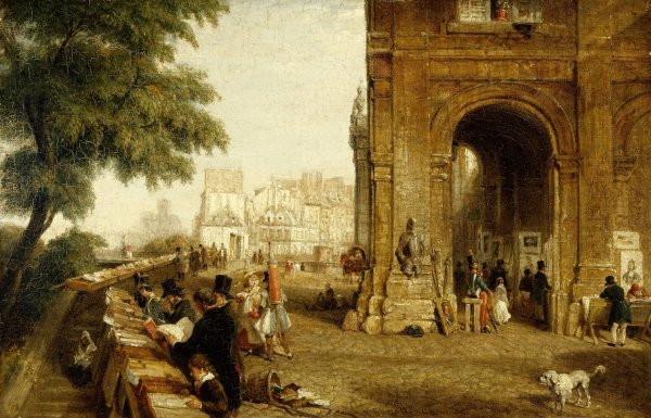 Le Quai de Conti  by William Parrott - Hand-Painted Oil Painting Reproduction