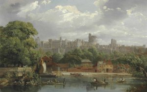 Windsor Castle From The Thames Oil painting by William Parrott