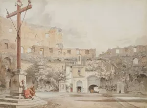 Interior Of The Colosseum, Rome by William Pars Oil Painting
