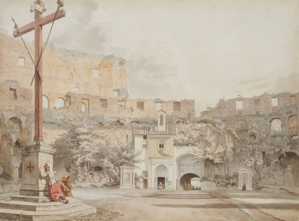 Interior Of The Colosseum, Rome  by William Pars - Hand-Painted Oil Painting Reproduction