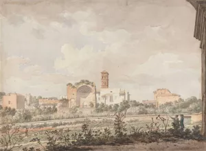 Temple of Venus and Rome from the Colosseum by William Pars Oil Painting