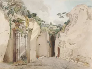 The Grotto at Posillipo by William Pars Oil Painting