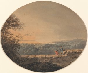 Distant View of Exmouth from Exeter by William Payne Oil Painting