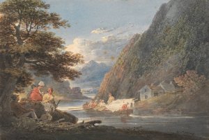 On the River Tivy, near Cardigan, Wales by William Payne Oil Painting