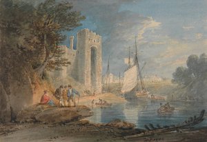 View at Caernarvon, Wales by William Payne Oil Painting