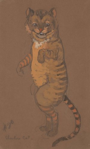 Cheshire Cat by William Penhallow Henderson Oil Painting