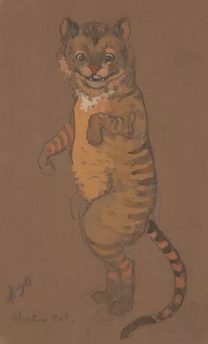 Cheshire Cat by William Penhallow Henderson Oil Painting