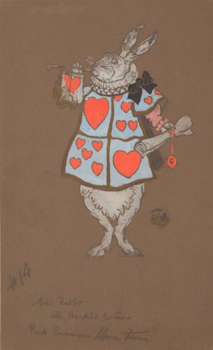 White Rabbit with Herald's Costume by William Penhallow Henderson Oil Painting