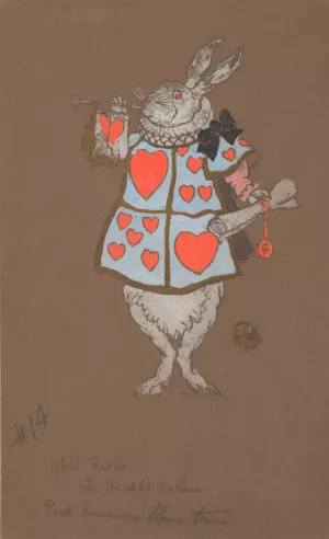 White Rabbit with Herald's Costume by William Penhallow Henderson Oil Painting