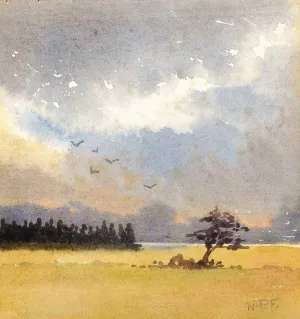 Landscape by William Percy French Oil Painting