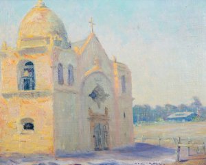 Carmel Mission by William Posey Silva Oil Painting