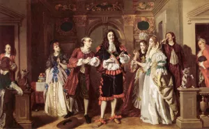 A scene from Moliere's L'Avare by William Powell Frith - Oil Painting Reproduction