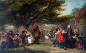 An English Merry-Making, a Hundred Years Ago by William Powell Frith Oil Painting