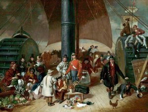 Eastham Ferry Boat by William Powell Frith Oil Painting