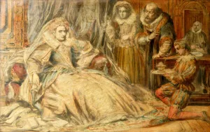 Elizabeth I and Courtiers by William Powell Frith Oil Painting