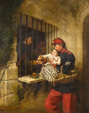 Interior of Marseilles Prison, a Scene from Little Dorrit by William Powell Frith Oil Painting