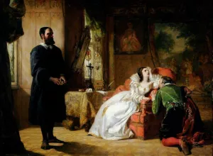 John Knox Reproving Mary, Queen of Scots by William Powell Frith - Oil Painting Reproduction