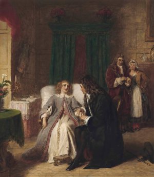 La malade imaginaire by William Powell Frith Oil Painting
