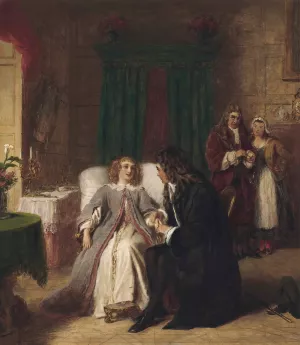 La malade imaginaire by William Powell Frith Oil Painting