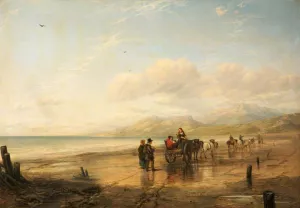 Lancaster Sands, Lancashire by William Powell Frith Oil Painting