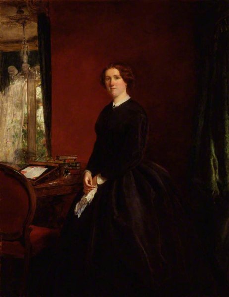 Mary Elizabeth Maxwell, n?e Braddon by William Powell Frith - Hand-Painted Oil Painting Reproduction